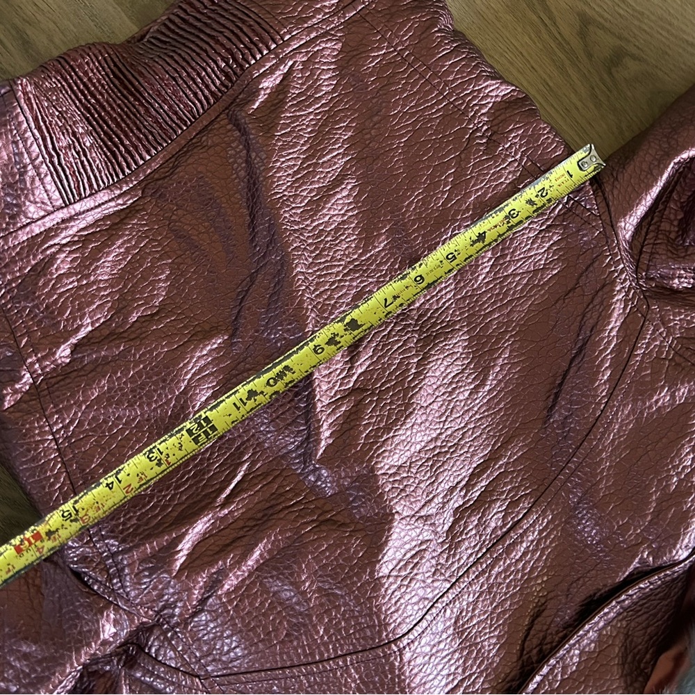 BlankNYC Vegan Faux Leather fur removable collar Jacket Size S - Picture 7 of 9